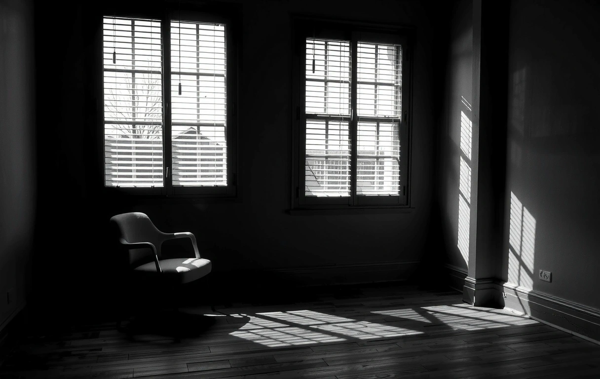 Senke na podu u mirnoj sobi